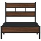 vidaXL Bettgestell ohne Matratze Braun Eiche 100x200 cm Holzwerkstoff vidaXL Bettgestell ohne Matratze Braun Eiche 100x200 cm Holzwerkstoff