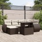 vidaXL 7-tlg. Garten-Sofagarnitur mit Kissen Braun Poly Rattan vidaXL 7-tlg. Garten-Sofagarnitur mit Kissen Braun Poly Rattan