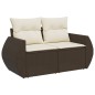 vidaXL 7-tlg. Garten-Sofagarnitur mit Kissen Braun Poly Rattan vidaXL 7-tlg. Garten-Sofagarnitur mit Kissen Braun Poly Rattan