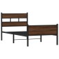 vidaXL Bettgestell ohne Matratze Braun Eiche 75x190 cm Holzwerkstoff vidaXL Bettgestell ohne Matratze Braun Eiche 75x190 cm Holzwerkstoff
