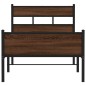 vidaXL Bettgestell ohne Matratze Braun Eiche 75x190 cm Holzwerkstoff vidaXL Bettgestell ohne Matratze Braun Eiche 75x190 cm Holzwerkstoff