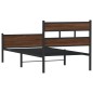 vidaXL Bettgestell ohne Matratze Braun Eiche 75x190 cm Holzwerkstoff vidaXL Bettgestell ohne Matratze Braun Eiche 75x190 cm Holzwerkstoff