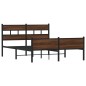 vidaXL Bettgestell ohne Matratze Braun Eiche 137x190 cm Holzwerkstoff vidaXL Bettgestell ohne Matratze Braun Eiche 137x190 cm Holzwerkstoff