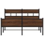 vidaXL Bettgestell ohne Matratze Braun Eiche 137x190 cm Holzwerkstoff vidaXL Bettgestell ohne Matratze Braun Eiche 137x190 cm Holzwerkstoff