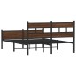 vidaXL Bettgestell ohne Matratze Braun Eiche 137x190 cm Holzwerkstoff vidaXL Bettgestell ohne Matratze Braun Eiche 137x190 cm Holzwerkstoff