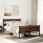 vidaXL Bettgestell ohne Matratze Braun Eiche 120x190 cm Holzwerkstoff vidaXL Bettgestell ohne Matratze Braun Eiche 120x190 cm Holzwerkstoff