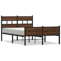 vidaXL Bettgestell ohne Matratze Braun Eiche 120x190 cm Holzwerkstoff