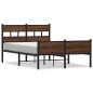 vidaXL Bettgestell ohne Matratze Braun Eiche 120x190 cm Holzwerkstoff vidaXL Bettgestell ohne Matratze Braun Eiche 120x190 cm Holzwerkstoff