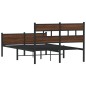 vidaXL Bettgestell ohne Matratze Braun Eiche 120x190 cm Holzwerkstoff vidaXL Bettgestell ohne Matratze Braun Eiche 120x190 cm Holzwerkstoff