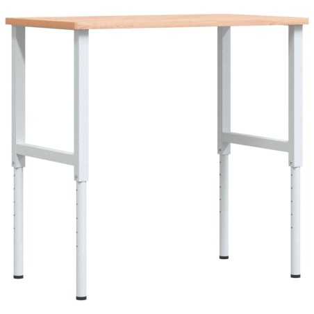 vidaXL Werkbank 100x60x(71,5-98) cm Massivholz Buche Rechteckig