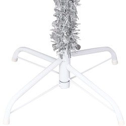 vidaXL Künstlicher Weihnachtsbaum Beleuchtung & Kugeln Silber 120 cm