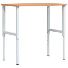 vidaXL Werkbank 100x60x(71,5-98) cm Massivholz Buche Rechteckig