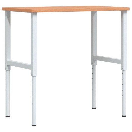 vidaXL Werkbank 100x60x(71,5-98) cm Massivholz Buche Rechteckig