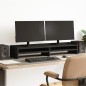 vidaXL Monitorständer Schwarz 100x24x16 cm Holzwerkstoff vidaXL Monitorständer Schwarz 100x24x16 cm Holzwerkstoff
