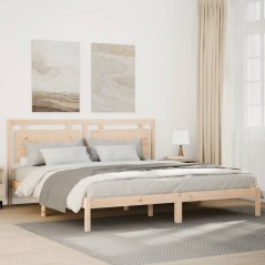 vidaXL Massivholzbett Extra Lang ohne Matratze 180x210 cm
