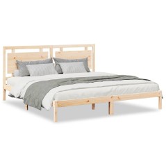 vidaXL Massivholzbett Extra Lang ohne Matratze 180x210 cm