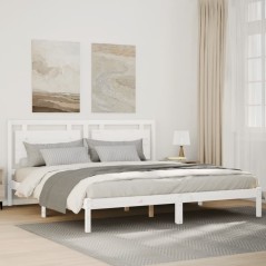vidaXL Massivholzbett Extra Lang ohne Matratze Weiß 200x220 cm
