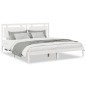 vidaXL Massivholzbett Extra Lang ohne Matratze Weiß 200x220 cm vidaXL Massivholzbett Extra Lang ohne Matratze Weiß 200x220 cm
