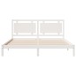 vidaXL Massivholzbett Extra Lang ohne Matratze Weiß 200x220 cm vidaXL Massivholzbett Extra Lang ohne Matratze Weiß 200x220 cm