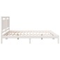 vidaXL Massivholzbett Extra Lang ohne Matratze Weiß 200x220 cm vidaXL Massivholzbett Extra Lang ohne Matratze Weiß 200x220 cm