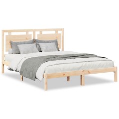 vidaXL Massivholzbett Extra Lang ohne Matratze 140x220 cm