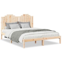 vidaXL Massivholzbett Extra Lang ohne Matratze 140x210 cm