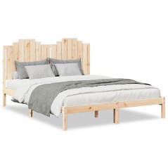 vidaXL Massivholzbett Extra Lang ohne Matratze 140x220 cm