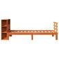 vidaXL Massivholzbett mit Regal ohne Matratze Wachsbraun 75x190 cm vidaXL Massivholzbett mit Regal ohne Matratze Wachsbraun 75x190 cm