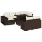 vidaXL 11-tlg. Garten-Sofagarnitur mit Kissen Braun Poly Rattan vidaXL 11-tlg. Garten-Sofagarnitur mit Kissen Braun Poly Rattan