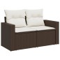 vidaXL 11-tlg. Garten-Sofagarnitur mit Kissen Braun Poly Rattan vidaXL 11-tlg. Garten-Sofagarnitur mit Kissen Braun Poly Rattan