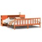 vidaXL Massivholzbett ohne Matratze Wachsbraun 180x200 cm Massivholz vidaXL Massivholzbett ohne Matratze Wachsbraun 180x200 cm Massivholz