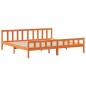 vidaXL Massivholzbett ohne Matratze Wachsbraun 180x200 cm Massivholz vidaXL Massivholzbett ohne Matratze Wachsbraun 180x200 cm Massivholz