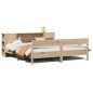 vidaXL Massivholzbett mit Regal ohne Matratze 200x200 cm Kiefer vidaXL Massivholzbett mit Regal ohne Matratze 200x200 cm Kiefer