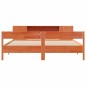 vidaXL Massivholzbett mit Regal ohne Matratze Wachsbraun 180x200 cm vidaXL Massivholzbett mit Regal ohne Matratze Wachsbraun 180x200 cm