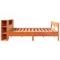 vidaXL Massivholzbett mit Regal ohne Matratze Wachsbraun 180x200 cm vidaXL Massivholzbett mit Regal ohne Matratze Wachsbraun 180x200 cm