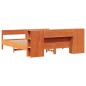 vidaXL Massivholzbett mit Regal ohne Matratze Wachsbraun 180x200 cm vidaXL Massivholzbett mit Regal ohne Matratze Wachsbraun 180x200 cm