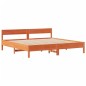 vidaXL Massivholzbett mit Regal ohne Matratze Wachsbraun 180x200 cm vidaXL Massivholzbett mit Regal ohne Matratze Wachsbraun 180x200 cm
