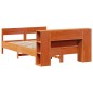 vidaXL Massivholzbett mit Regal ohne Matratze Wachsbraun 120x190 cm vidaXL Massivholzbett mit Regal ohne Matratze Wachsbraun 120x190 cm
