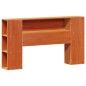 vidaXL Massivholzbett mit Regal ohne Matratze Wachsbraun 120x190 cm vidaXL Massivholzbett mit Regal ohne Matratze Wachsbraun 120x190 cm