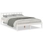 vidaXL Massivholzbett Extra Lang ohne Matratze Weiß 140x220 Kieferholz vidaXL Massivholzbett Extra Lang ohne Matratze Weiß 140x220 Kieferholz