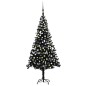 Künstlicher Weihnachtsbaum mit LEDs & Kugeln Schwarz 240 cm PVC Künstlicher Weihnachtsbaum mit LEDs & Kugeln Schwarz 240 cm PVC