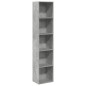 vidaXL Bücherregal Betongrau 40x30x189 cm Holzwerkstoff vidaXL Bücherregal Betongrau 40x30x189 cm Holzwerkstoff