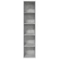vidaXL Bücherregal Betongrau 40x30x189 cm Holzwerkstoff vidaXL Bücherregal Betongrau 40x30x189 cm Holzwerkstoff