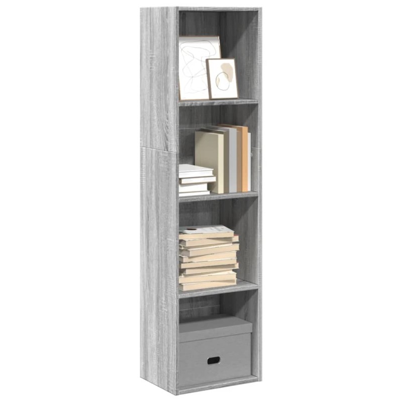 vidaXL Bücherregal Grau Sonoma 40x30x152 cm Holzwerkstoff vidaXL Bücherregal Grau Sonoma 40x30x152 cm Holzwerkstoff