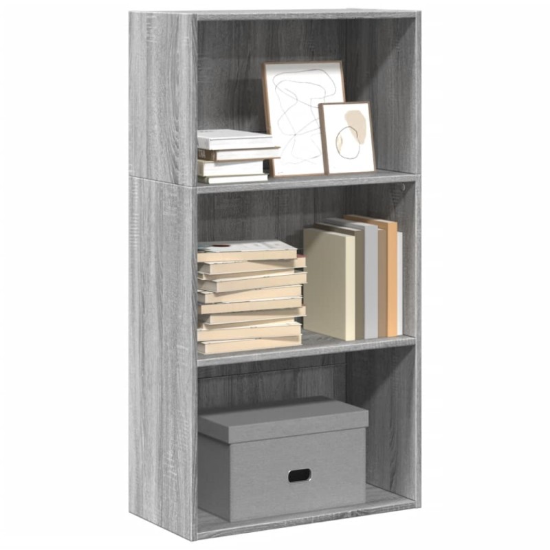 vidaXL Bücherregal Grau Sonoma 60x30x114 cm Holzwerkstoff vidaXL Bücherregal Grau Sonoma 60x30x114 cm Holzwerkstoff