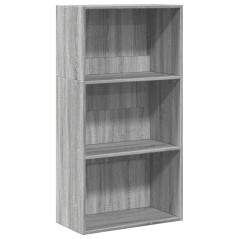 vidaXL Bücherregal Grau Sonoma 60x30x114 cm Holzwerkstoff