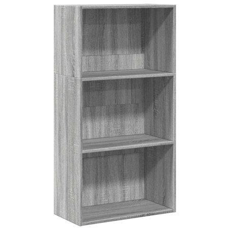 vidaXL Bücherregal Grau Sonoma 60x30x114 cm Holzwerkstoff