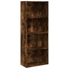 vidaXL Bücherregal Räuchereiche 60x30x152 cm Holzwerkstoff