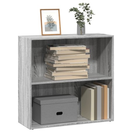 vidaXL Bücherregal Grau Sonoma 80x30x77 cm Holzwerkstoff