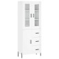 Highboard Hochglanz-Weiß 69,5x34x180 cm Holzwerkstoff Highboard Hochglanz-Weiß 69,5x34x180 cm Holzwerkstoff